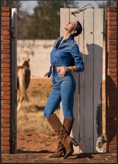 Conjunto Jeans Country, Cougirl Oposição Jeans Juliana Hartk