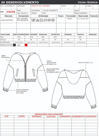 Ficha Tecnica Jaqueta Ref 15236