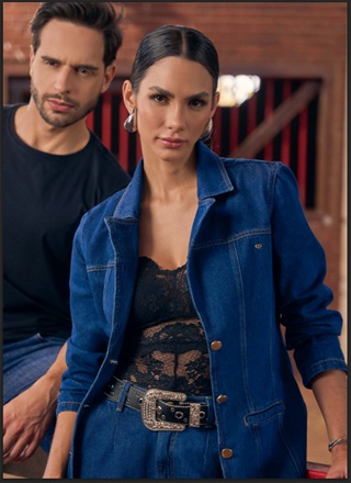 Jaqueta Jeans Oposição Jeans Estilista Juliana Hartk